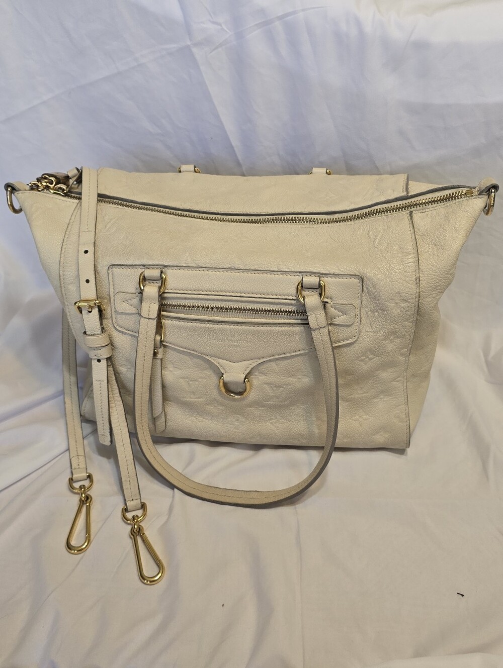 Authentic Louis Vuitton Lumineuse PM Monogram Empreinte Leather Shoulder Bag